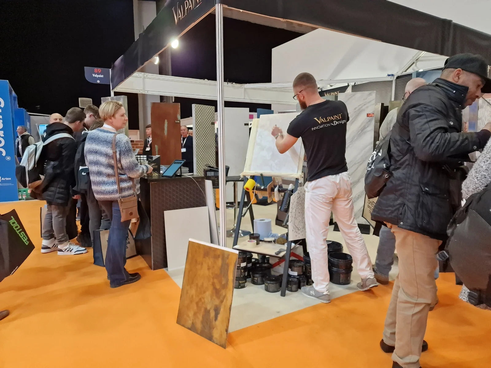 An applied-panel demonstration at the ISF stand, National Painting and Decorating Show, Coventry 2023.