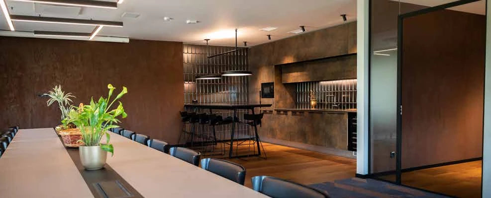 Klondike Corten interior in a Tallinn business centre
